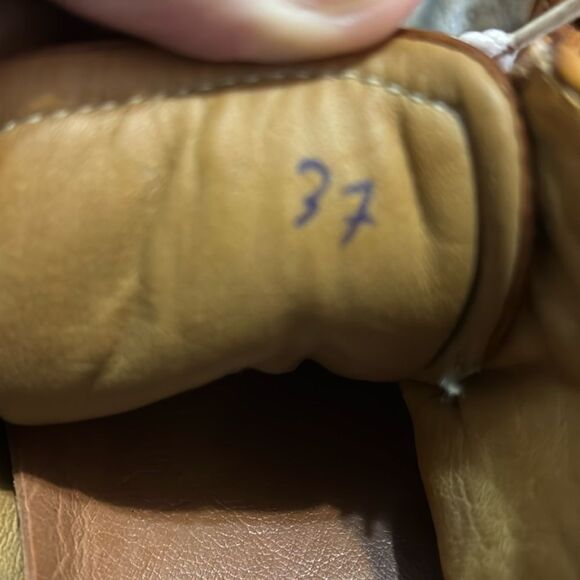 Calzoleria toscana woven leather upper high top sneakers lace & zip up size 37. - Picture 8 of 8